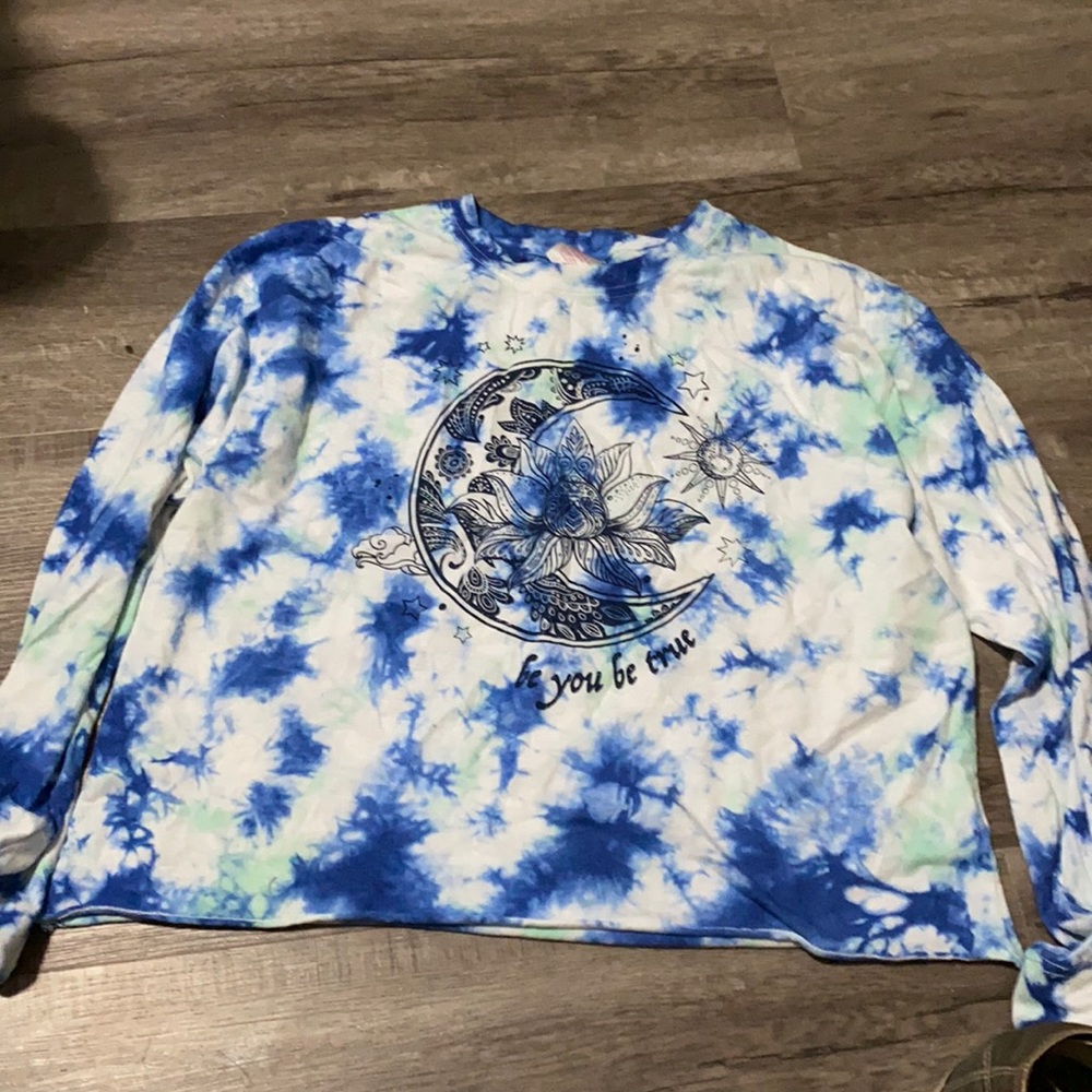 Tie dye be you be true crop top
